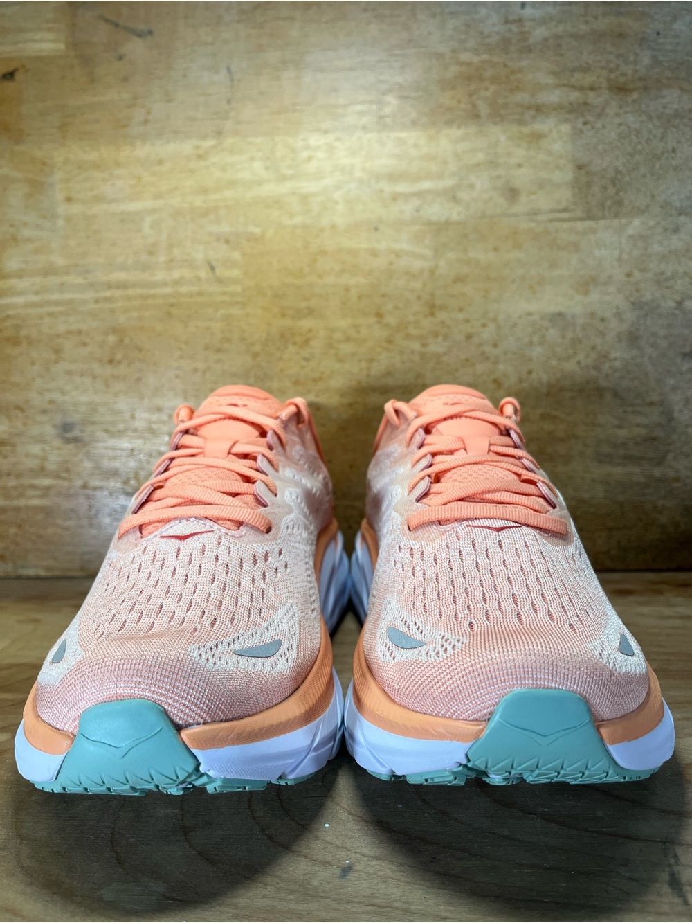 Hoka One One Clifton 8 Womens Size 10.5 Running Shoes Sneakers Cantaloupe - Picture 2 of 12